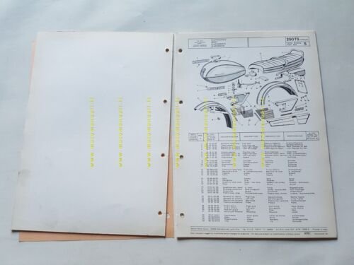 Moto Guzzi 250 TS 1975 catalogo ricambi ORIGINALE spare parts …