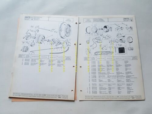 Moto Guzzi 250 TS 1975 catalogo ricambi ORIGINALE spare parts …