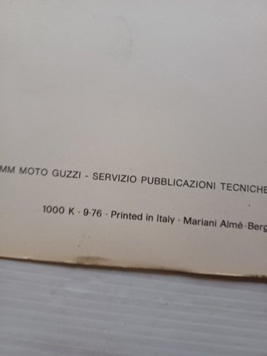 Moto Guzzi 250 TS 1976 manuale officina italiano originale