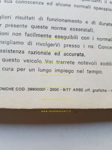 Moto Guzzi 250 TS 1977 manuale uso manutenzione libretto italiano …