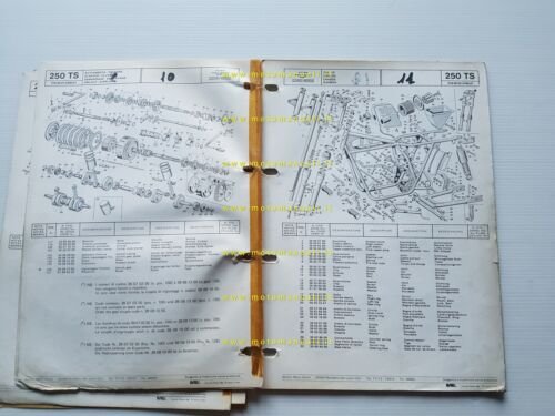 Moto Guzzi 250 TS 1a serie catalogo ricambi originale