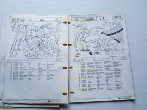 Moto Guzzi 250 TS 1a serie catalogo ricambi originale