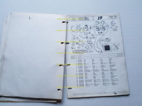 Moto Guzzi 250 TS 1a serie catalogo ricambi originale