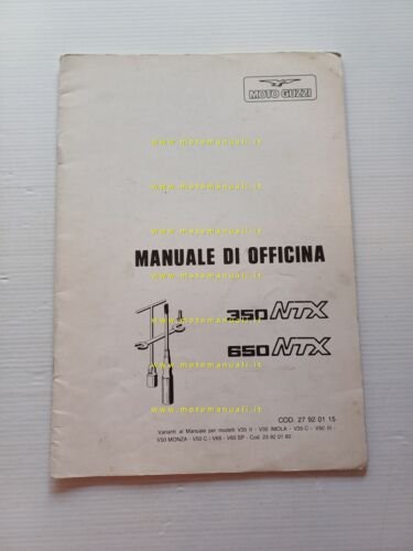 Moto Guzzi 350-650 NTX 1987 Varianti Manuale Officina V35-50-65 originale