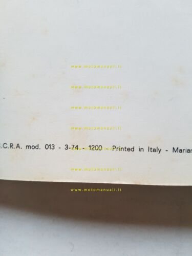 Moto Guzzi 350 GTS 1974 manuale uso manutenzione libretto originale