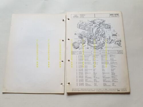 Moto Guzzi 350 GTS catalogo ricambi originale spare parts list