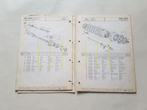 Moto Guzzi 350 GTS catalogo ricambi originale spare parts list