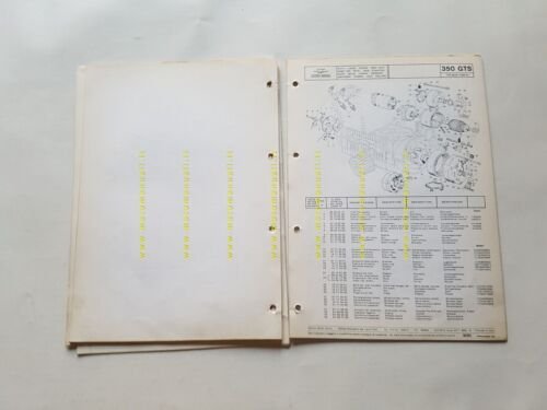 Moto Guzzi 350 GTS catalogo ricambi originale spare parts list