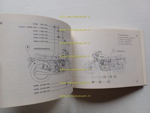 Moto Guzzi 400 GTS 1975 manuale uso manutenzione Italiano originale