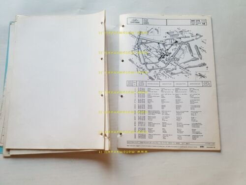 Moto Guzzi 400 GTS 1977 catalogo ricambi ORIGINALE spare parts …