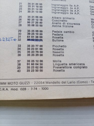 Moto Guzzi 50 Cross 1974-75 catalogo ricambi ORIGINALE spare parts …