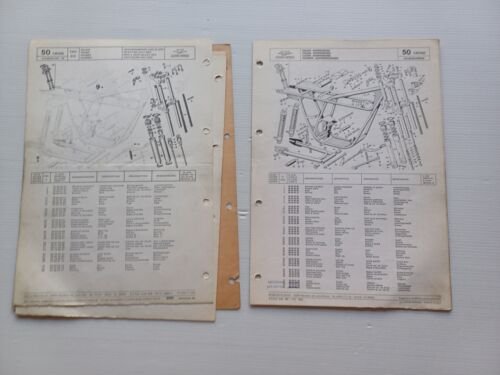 Moto Guzzi 50 Cross 1974-75 catalogo ricambi ORIGINALE spare parts …