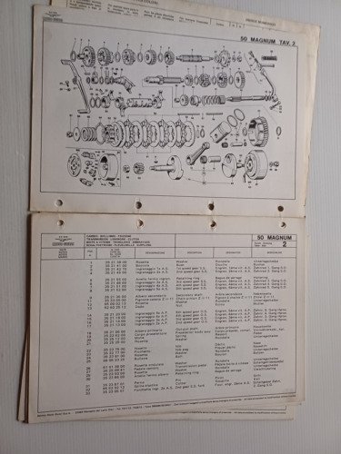 Moto Guzzi 50 Magnum 1979 catalogo ricambi ORIGINALE spare parts …