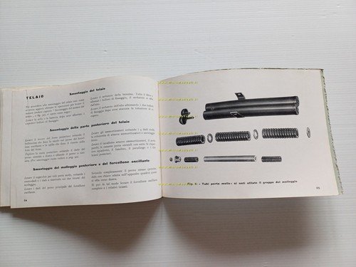Moto Guzzi 500 Astore 1950 manuale officina italiano originale