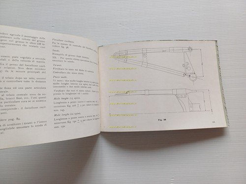 Moto Guzzi 500 Astore 1950 manuale officina italiano originale