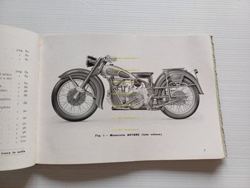 Moto Guzzi 500 Astore 1950 manuale officina italiano originale