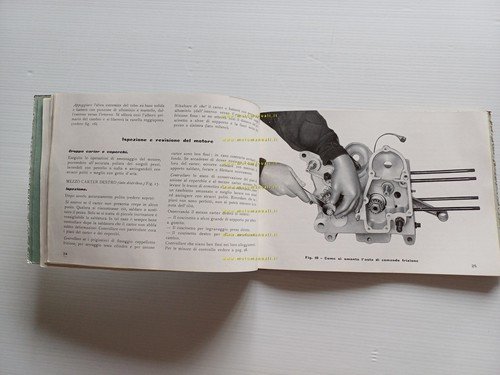Moto Guzzi 500 Astore 1950 manuale officina italiano originale
