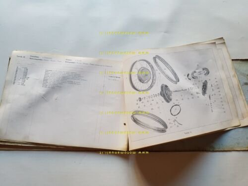 Moto Guzzi 500 Falcone Sport-Turismo 1953 catalogo ricambi ORIGINALE parts …