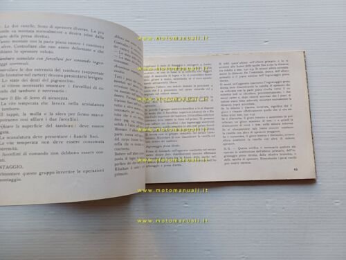 Moto Guzzi 500 G.T.V. 1949 manuale officina originale