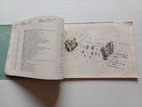 Moto Guzzi 500 GTV 1948 catalogo ricambi originale