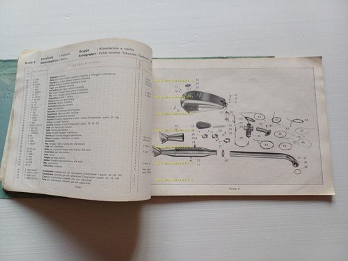Moto Guzzi 500 GTV 1948 catalogo ricambi originale