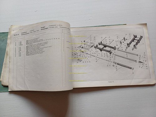 Moto Guzzi 500 GTV 1948 catalogo ricambi originale