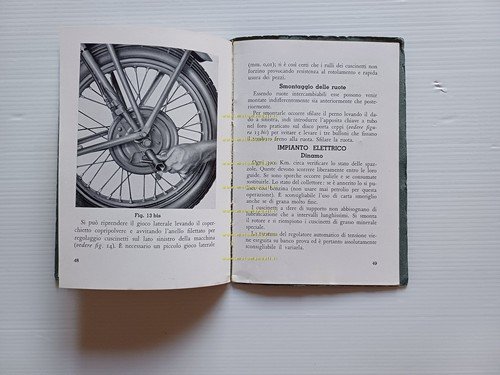 Moto Guzzi 500 Superalce 1949 manuale uso manutenzione libretto originale