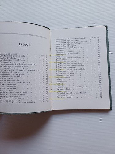 Moto Guzzi 500 Superalce 1949 manuale uso manutenzione libretto originale
