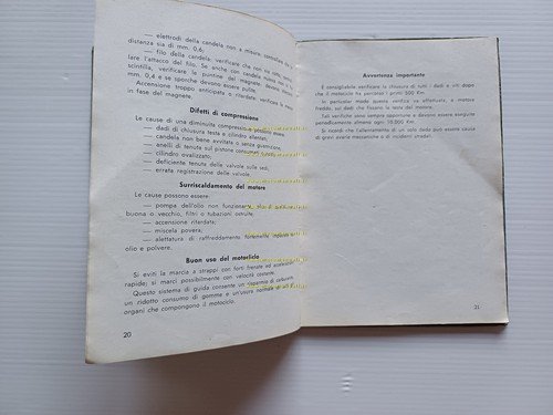 Moto Guzzi 500 Superalce 1956 manuale uso manutenzione libretto originale