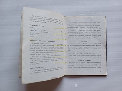 Moto Guzzi 500 Superalce 1956 manuale uso manutenzione libretto originale