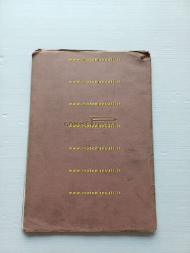 Moto Guzzi 500 varianti G.T.V.-G.T.S. 1937 catalogo ricambi originale anteguerra