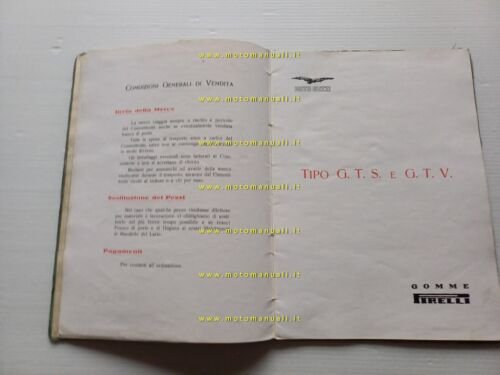 Moto Guzzi 500 varianti G.T.V.-G.T.S. 1937 catalogo ricambi originale anteguerra