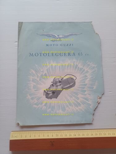 Moto Guzzi 65 1946 1 serie depliant ITALIANO originale