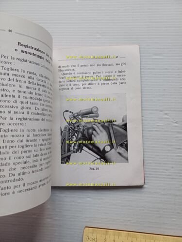 Moto Guzzi 65 Guzzino 1948 manuale uso manutenzione italiano originale