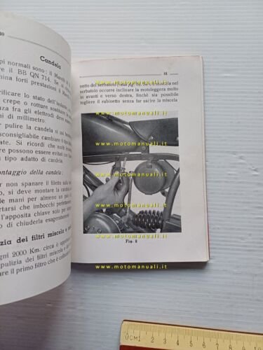 Moto Guzzi 65 Guzzino 1948 manuale uso manutenzione italiano originale