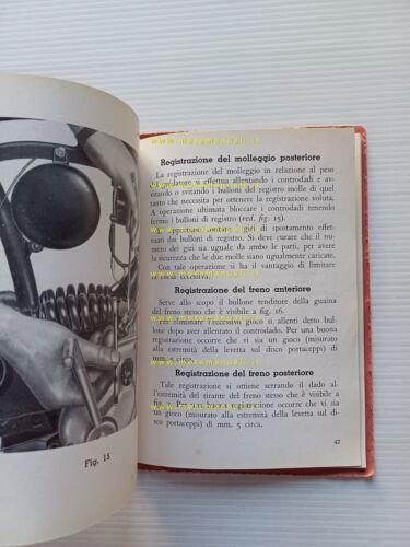 Moto Guzzi 65 Guzzino 1949 manuale uso manutenzione libretto originale