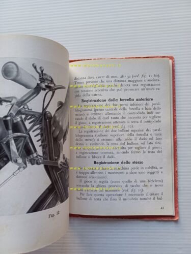 Moto Guzzi 65 Guzzino 1949 manuale uso manutenzione libretto originale