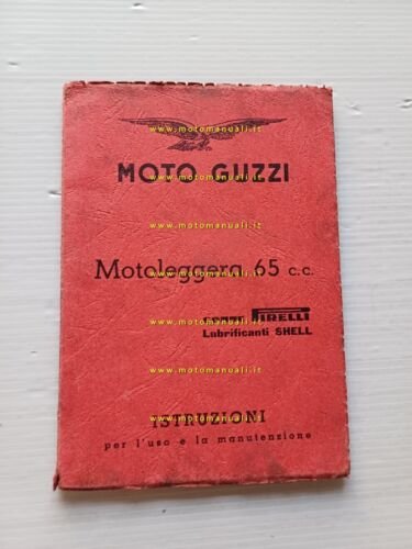 Moto Guzzi 65 Guzzino 1950 manuale uso manutenzione libretto italiano …