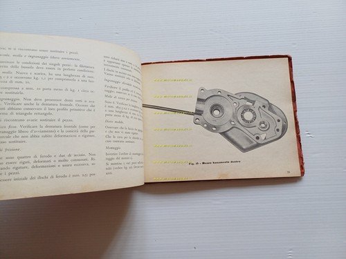 Moto Guzzi 65 Guzzino 1953 manuale officina ITALIANO originale