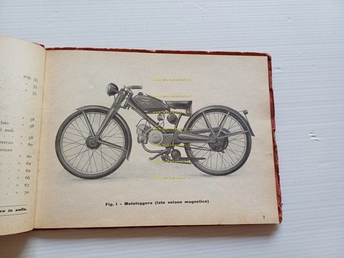 Moto Guzzi 65 Guzzino 1953 manuale officina ITALIANO originale