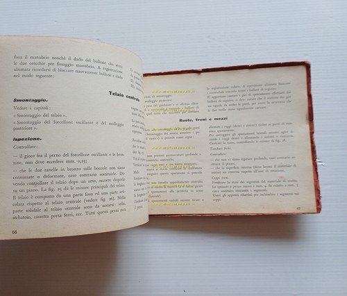 Moto Guzzi 65 Guzzino 1953 manuale officina ITALIANO originale