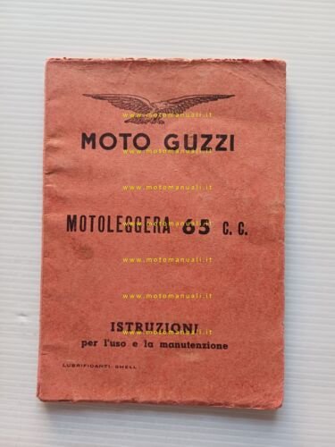 Moto Guzzi 65 Guzzino 1953 manuale uso manutenzione libretto originale