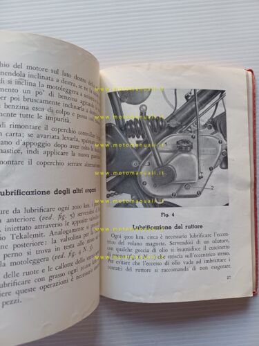 Moto Guzzi 65 Guzzino 1953 manuale uso manutenzione libretto originale