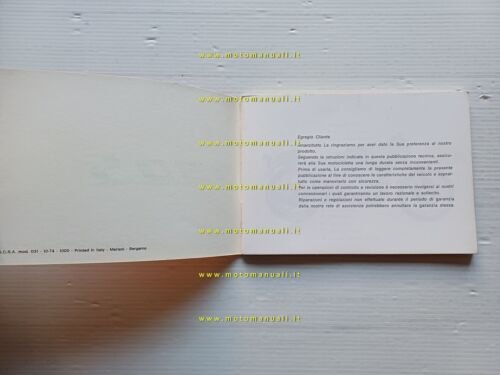 Moto Guzzi 750 S 1974 manuale uso manutenzione libretto italiano …