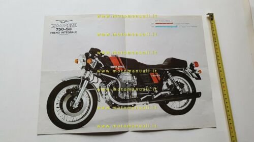 Moto Guzzi 750 S3 1975 depliant moto originale motorcycle brochure