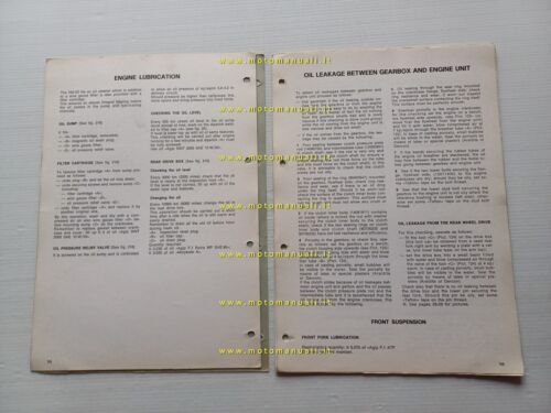 Moto Guzzi 750 S3 1976 VARIANTI manuale officina V7 Sport-750 …