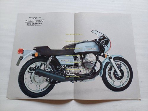 MOTO GUZZI 850 Le Mans 1975 1° serie depliant ORIGINALE