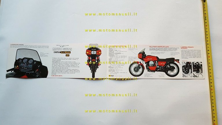 MOTO GUZZI 850 Le Mans II 1980 depliant originale ITALIANO …