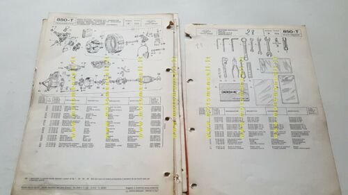 Moto Guzzi 850 T 1974 catalogo ricambi originale spare parts …