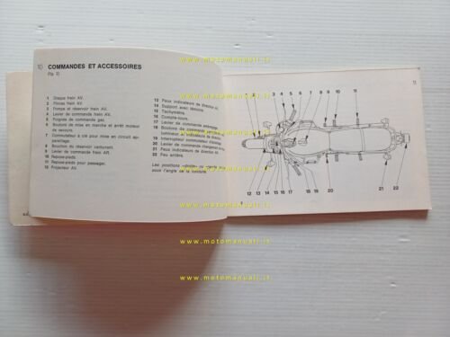 Moto Guzzi 850 T 1974 manuale uso manutenzione FRANCESE originale